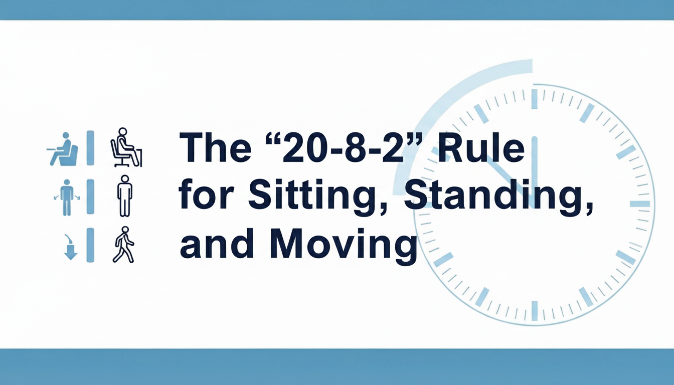 Read more about the article The “20-8-2” Rule for Sitting, Standing, and Moving