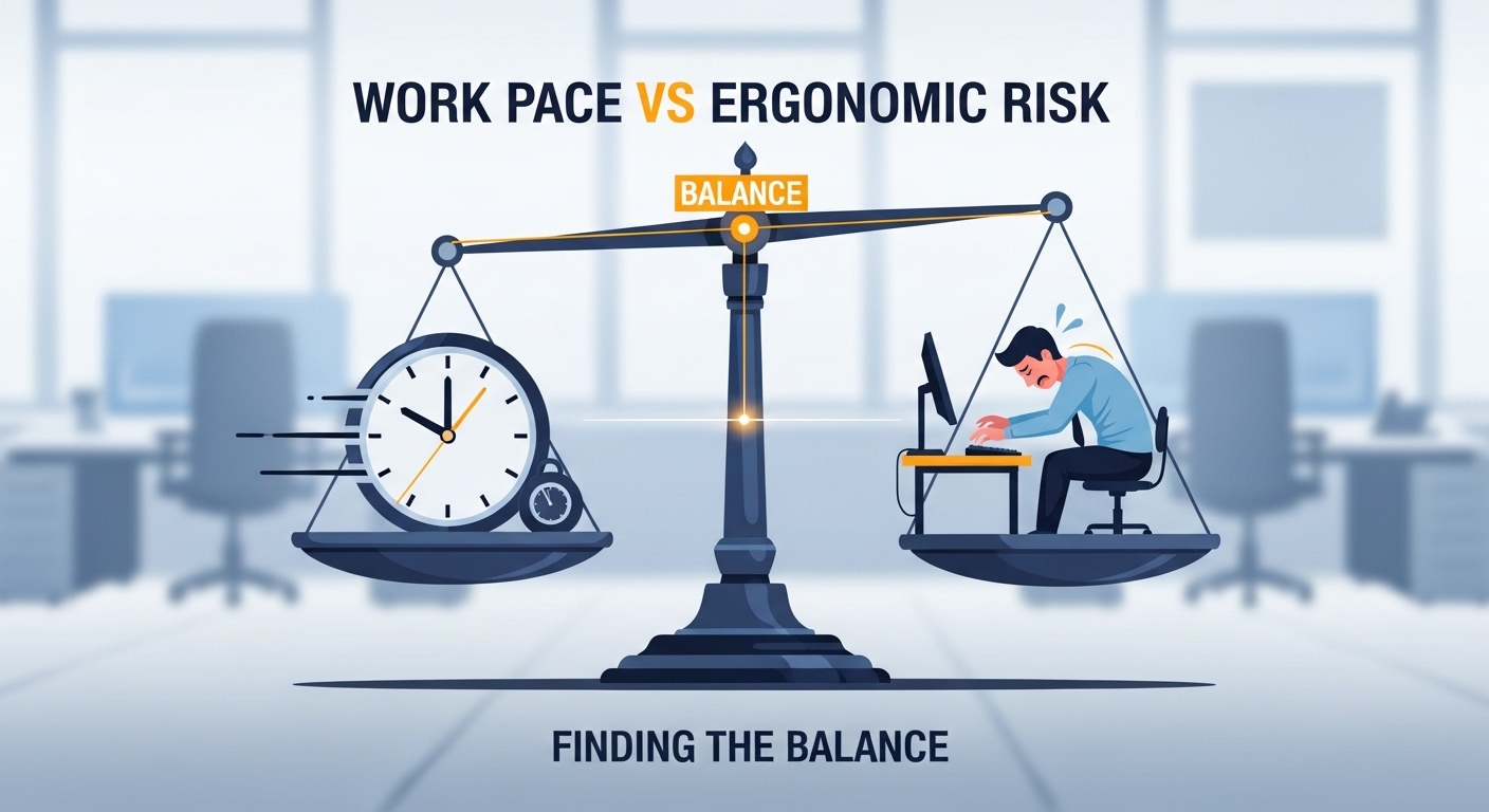 Read more about the article WORK PACE VS ERGONOMIC RISK: FINDING THE BALANCE